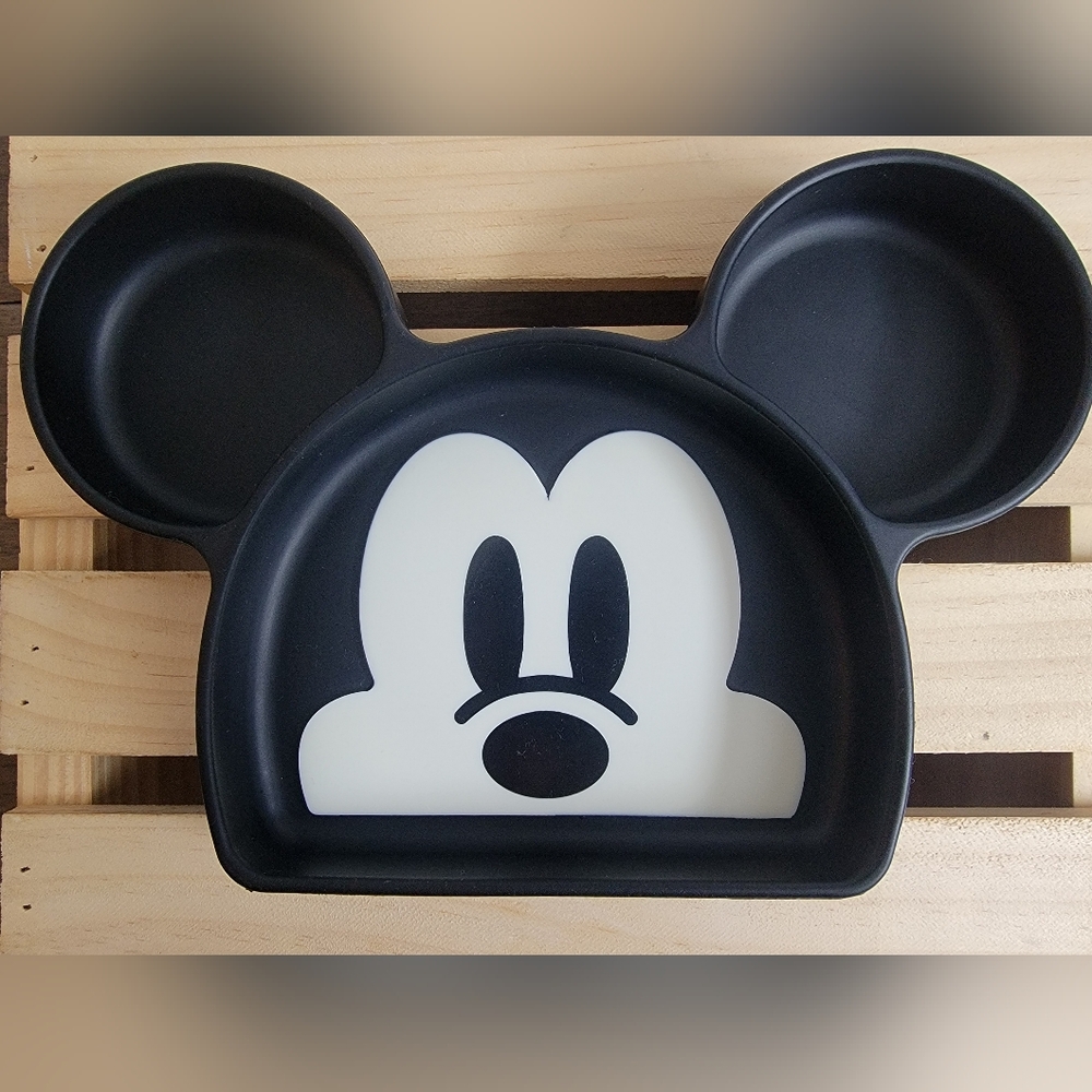 Bumkins Disney Mickey Mouse Silicone Suction Plate – Baby/ Toddler Grip Dish